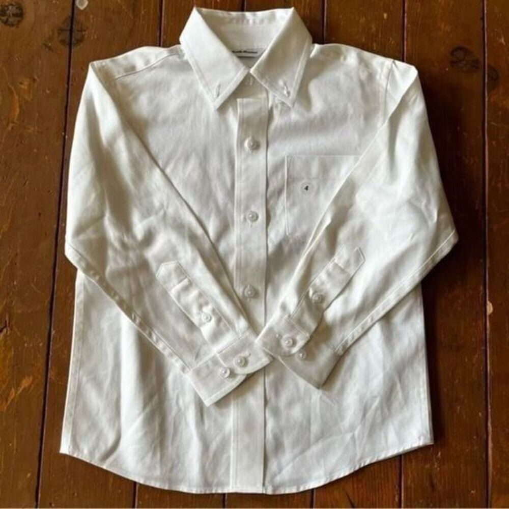 Talbots Kids White Wrinkle Free Button Up Shirt NWT